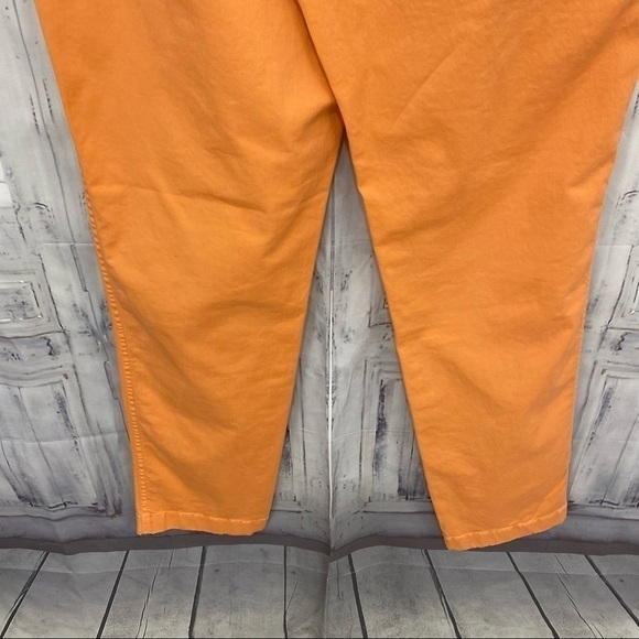 Ralph Lauren Women Solid Orange Capri Ankle Crop Pants Jeans High Rise 28 Inseam - Picture 4 of 8